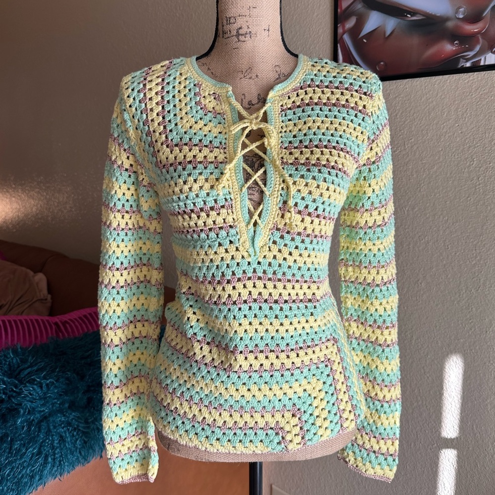 Happy Sheep Crochet Sweater